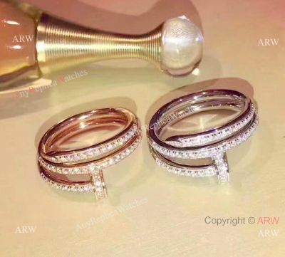 Cartier Juste Un Clou Double Ring Full Diamonds Ring